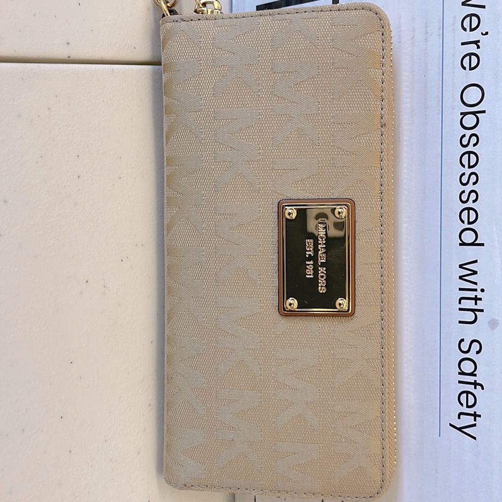 Gold Michael Kors wallet